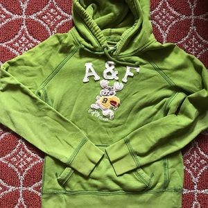 Abercrombie & Fitch Lime Green Pull Over Hoodie